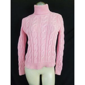 Ralph Lauren Size M Pink Cableknit Sweater